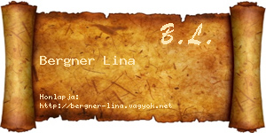 Bergner Lina névjegykártya